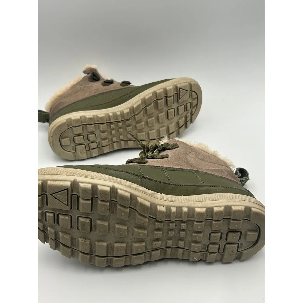 Nike ACG Woodside II High Duck Boots Olive Green Brown 537345-200 Womens 7.5